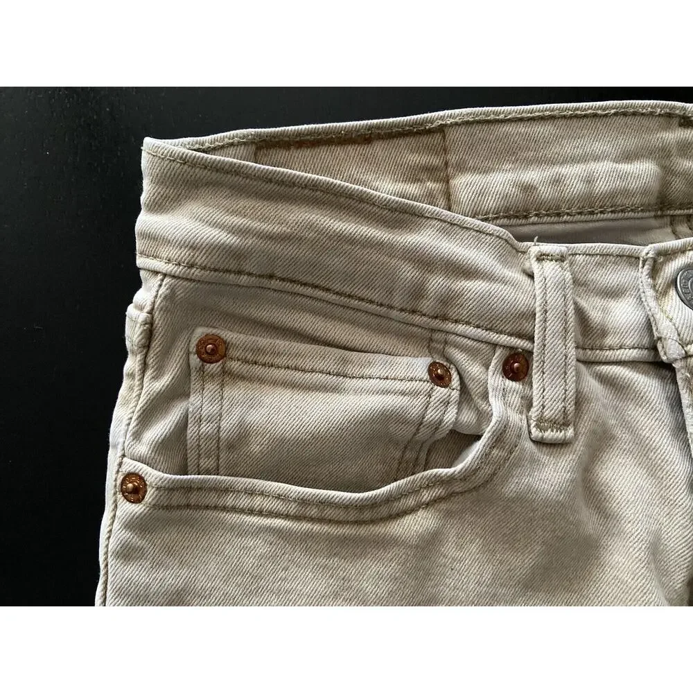 LEVI’S 511 Slim Fit Tan Denim Jeans sz 31x32 (actual 29x29)